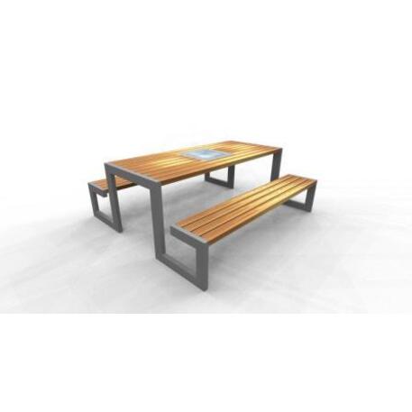 Metal bench + table 'Picnic_IROKO_STF/18-02-02/MDL'