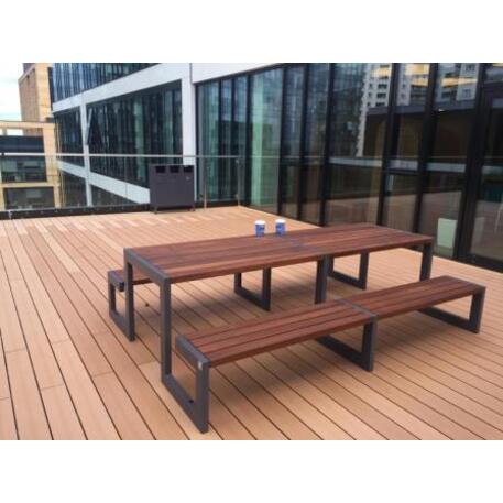 Metal bench + table 'Picnic_IROKO_STF/18-02-02/MDL'