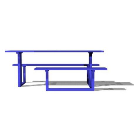 Metal bench + table 'Picnic_IROKO_STF/13-04-79_01/MDL'