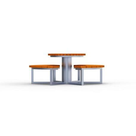 Metal bench + table 'Picnic_IROKO_STF/13-02-79/MDL'