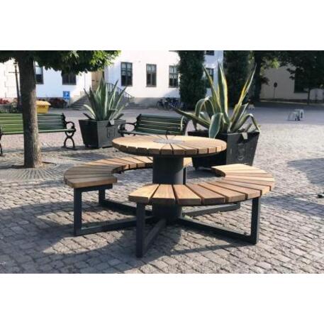 Metal bench + table 'Picnic_IROKO_STF/13-02-79/MDL'