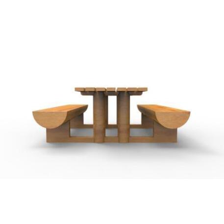 Скамья + стол из металла 'Picnic_IROKO_STF/04-04-11/MDL'