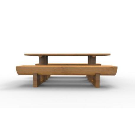 Lauko / Vidaus medinis suoliukas ir stalas iš IROKO medienos 'STF/04-04-11/MDL'