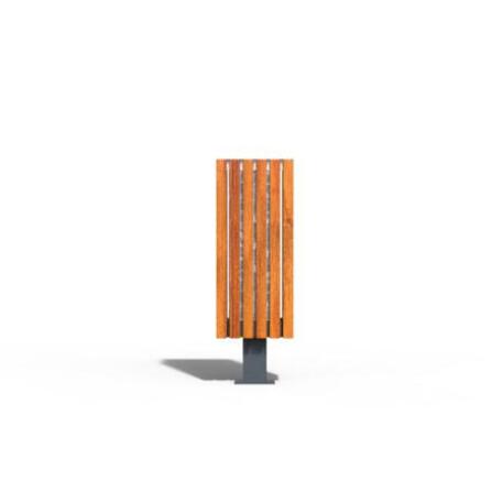 Lauko / Vidaus metalinė šiukšliadėžė su IROKO mediena 'STF/20-07-30_13/MDL_50L'
