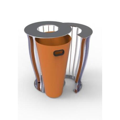 Metal litter bin 'STF/19-07-31/50L'