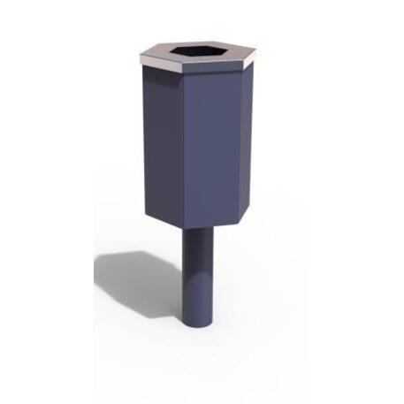 Metal litter bin 'STF/19-07-26/40L'