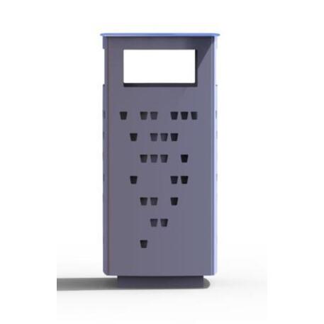 Metal litter bin 'STF/18-07-53/60L'