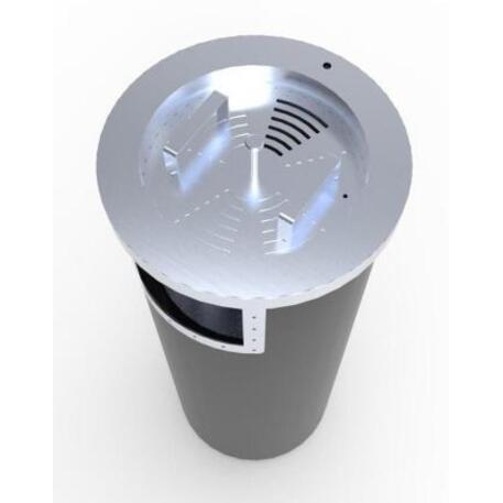 Metal litter bin 'STF/18-07-09/55L'