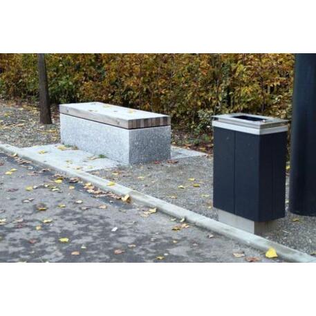 Metal litter bin 'STF/13-07-97/45L'