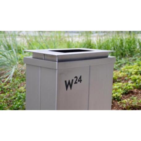 Metal litter bin 'STF/13-07-97/45L'