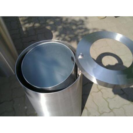 Metal litter bin 'STF/13-07-84/70L'