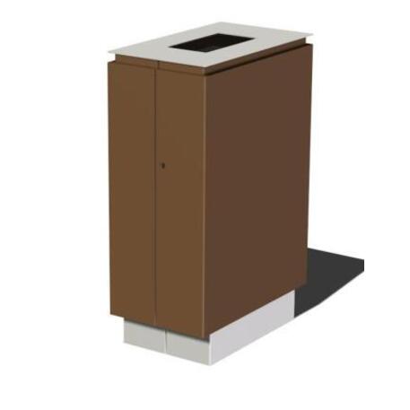 Metal litter bin 'STF/13-07-43/80L'