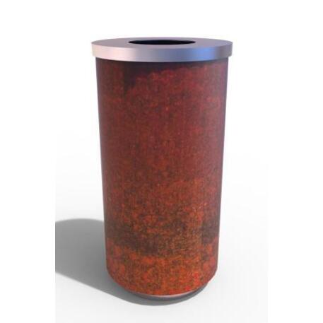 Metal litter bin 'STF/13-07-30/70L'