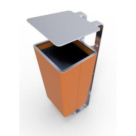 Metal litter bin 'STF/13-07-28/50L'