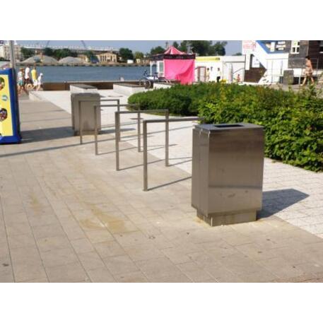 Metal litter bin 'STF/13-07-26/50L'