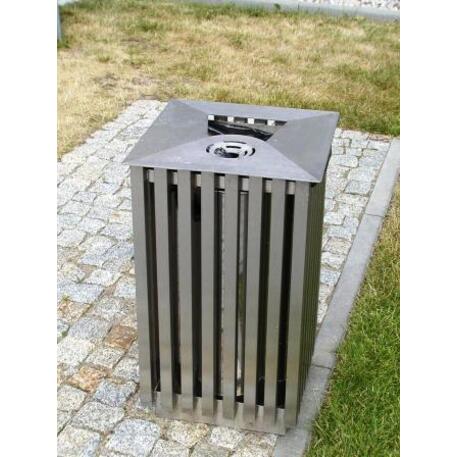 Metal litter bin 'STF/06-21-02/55L'