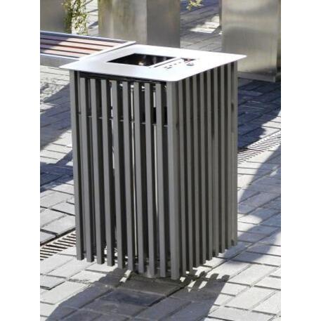 Metal litter bin 'STF/06-21-02/55L'