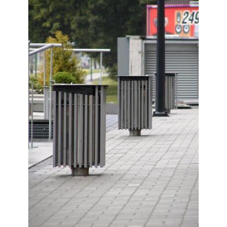 Metal litter bin 'STF/06-21-02/55L'