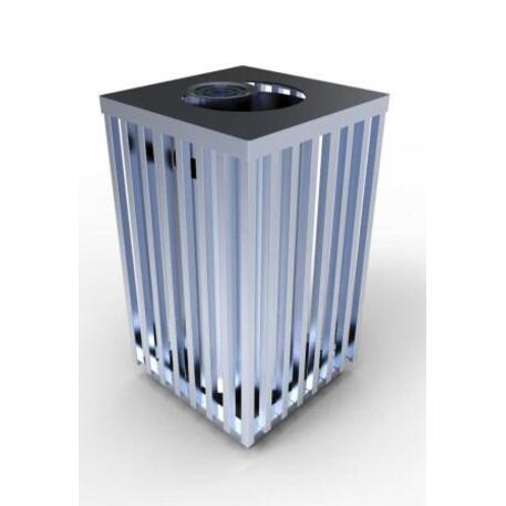 Metal litter bin 'STF/06-21-02/55L'