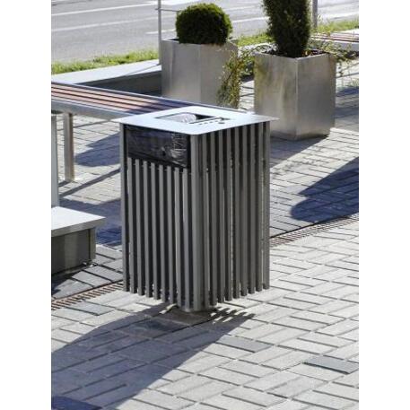 Metal litter bin 'STF/06-21-02/55L'