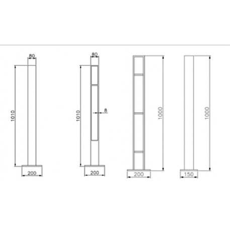 Metall bollard 'Malaga'