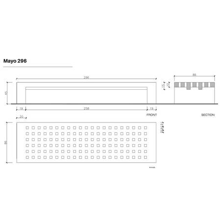 Natural granite bench 'Mayo 296'