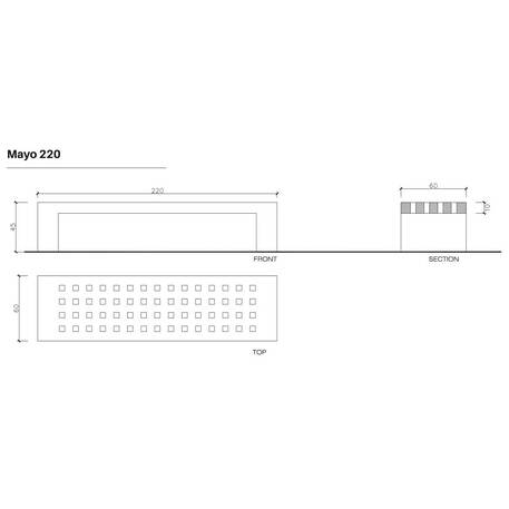 Natural granite bench 'Mayo 296'