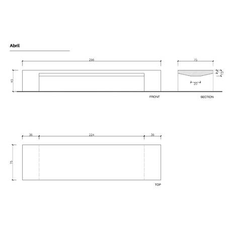 Concrete bench 'Abril'