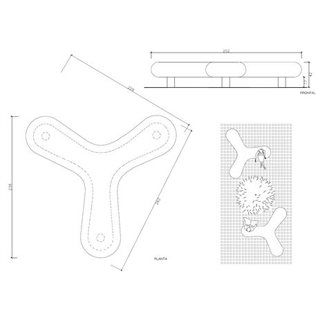 Бетонная скамья 'Boomerang'