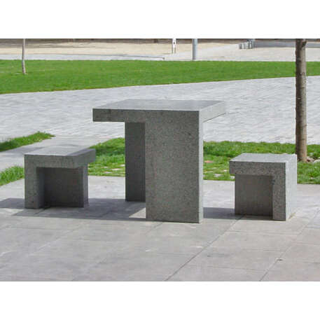 Concrete bench + table 'PRAT'