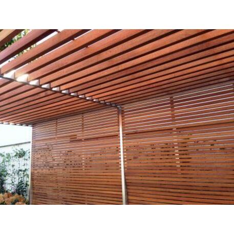 Ławka metalowa z drewna IROKO i pergola 'IROKO_STF/18-31-03/MDL'