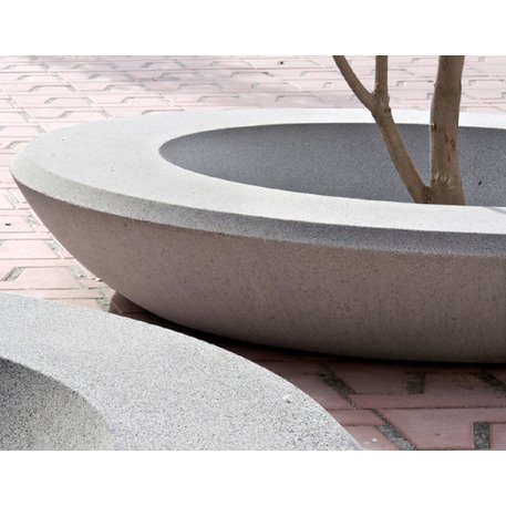Concrete flower planter + bench 'Niu'