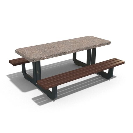 Stół betonowy + ławka 2szt. '190x148xH/72cm / BS-251' 