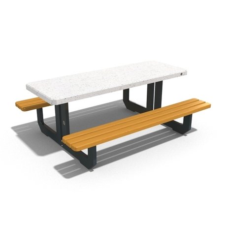 Concrete table + bench 2pcs. '190x148xH/72cm / BS-251'