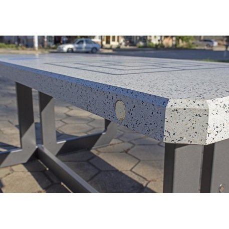 Tavolo e panche in cemento 2 pezzi '190x148xH/74cm / BS-250'