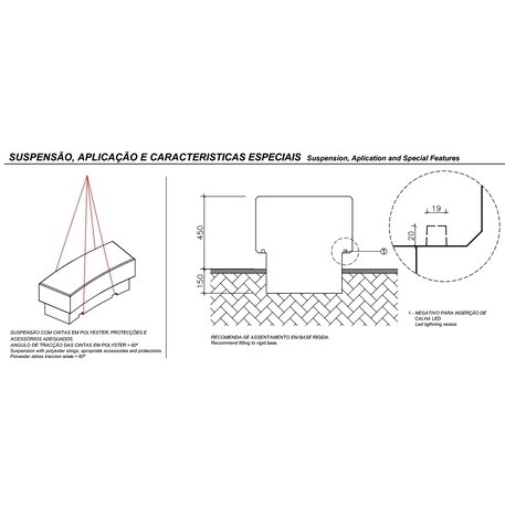 Lauko betoninis suolas 'AVEIRO / Curve Bench Banco R500 - 19º'