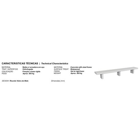 Lauko betoninis suolas 'TOKYO / Collective Bench 340'