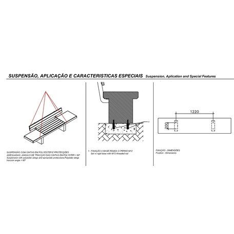 Lauko betoninis suolas 'TOKYO / Collective Bench 240 ACM'