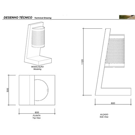 Abfallbehälter aus Beton 'GOIS / Paper Bin 45L'