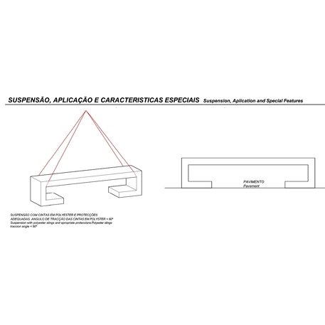 Lauko betoninis suolas 'MATEUS / Bench 2000mm'