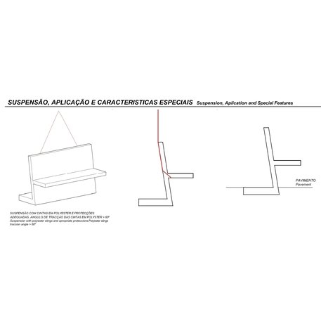 Lauko betoninis suolas 'GOIS / Straight Bench 1800mm'