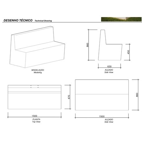 Betona sols 'MIA / Bench 1500mm'