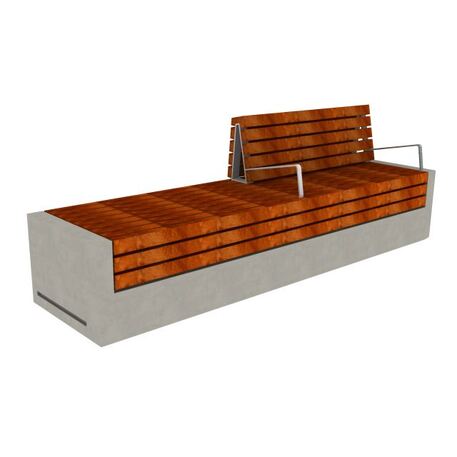 Lauko betoninis suolas 'Massive 1L / Bench 2400mm'