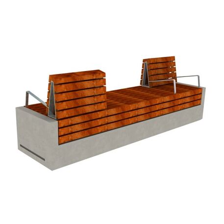 Lauko betoninis suolas 'Massive 3L / Bench 2400mm'