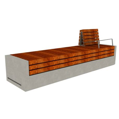 Lauko betoninis suolas 'Massive / Bench 2400mm'