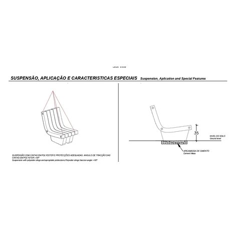 Lauko betoninis suolas 'URBAN / Bench 610mm'