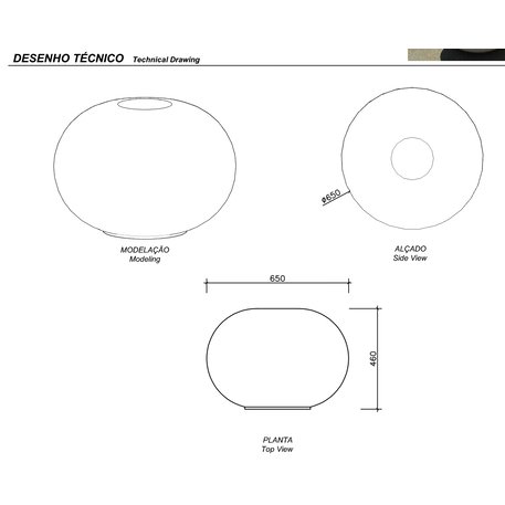 Lauko betoninis suolas 'Landscapes / Pebble Ø650mm'