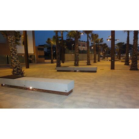 Lauko betoninis suolas 'Urban/ Bench LED 2000mm'