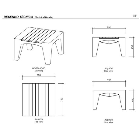 Betonbank 'Lord / Bench 750mm'