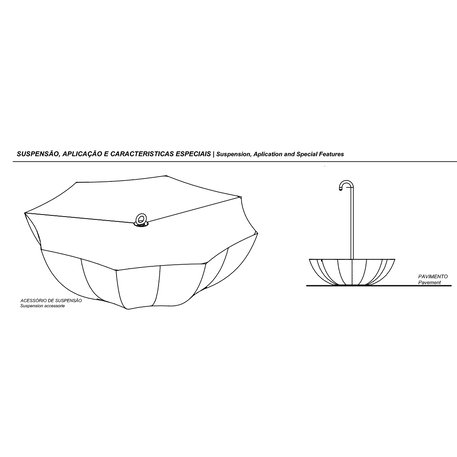 Lauko betoninis suolas 'Umbrella / Massive Bench 1500mm'